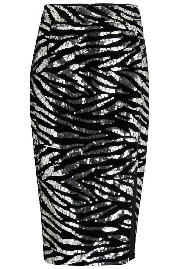 Selena Velvet Sequin Pencil Skirt