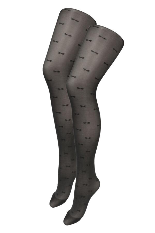 2 Pack Bow Luxe Pattern 20 Denier Tights