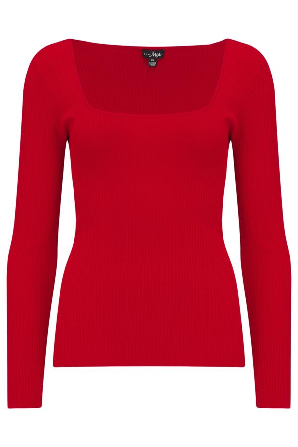 Sasha Rib Knit Square Neck Top with LENZING™ ECOVERO™ Viscose