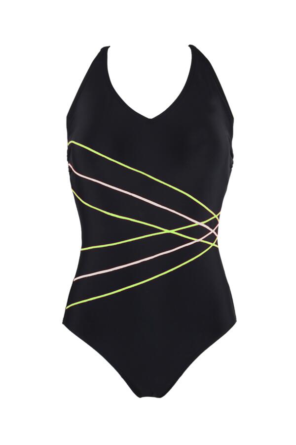 Energy Chlorine Resistant V-Neck Linear Swimsuit