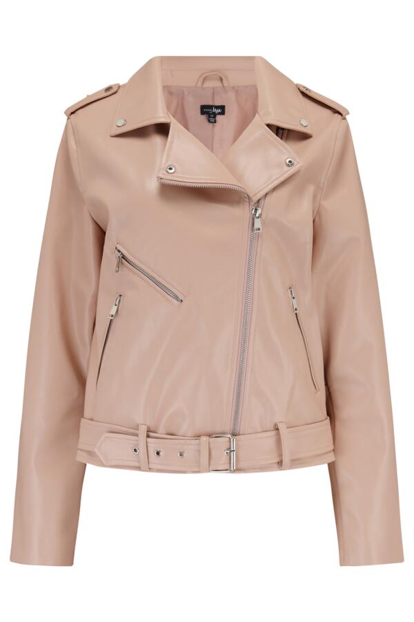 Michelle Faux Leather Biker Jacket