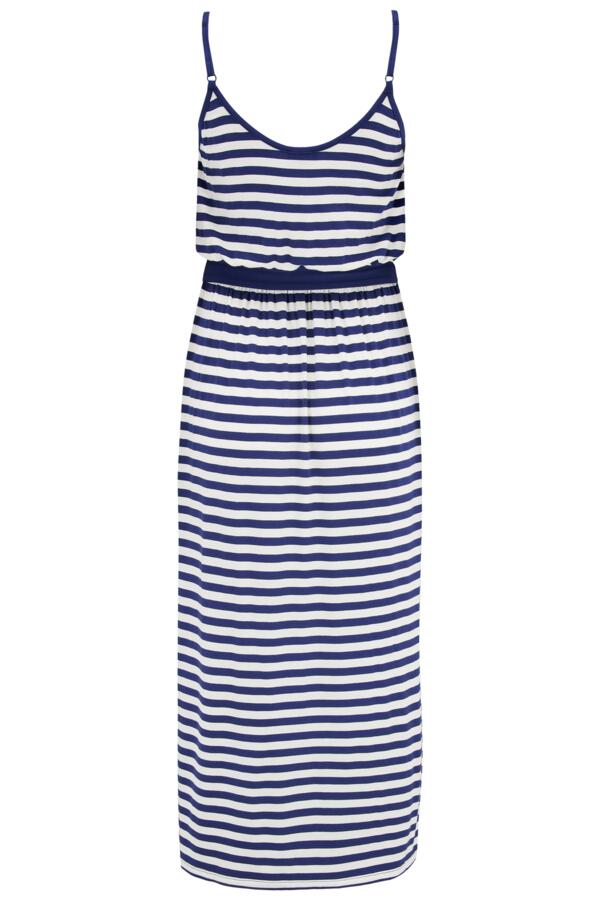 Jersey Strap Detail Tie Waist Midi Beach Dress