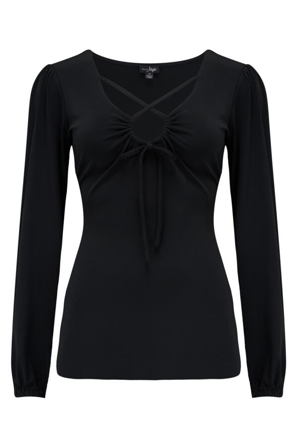 Bianca Cut Out Detail Slinky Stretch Top