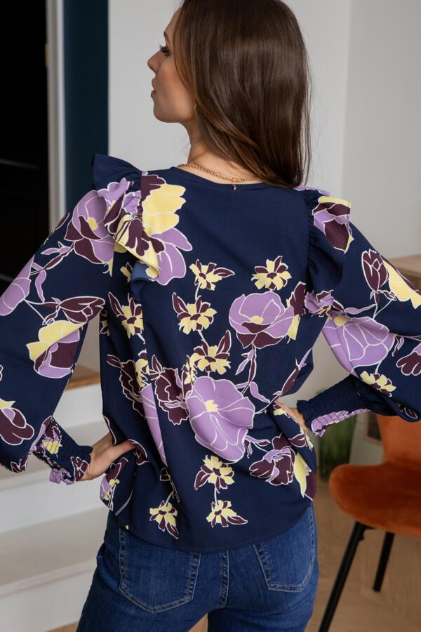 Maggie Fuller Bust Woven Button Through Frill Blouse