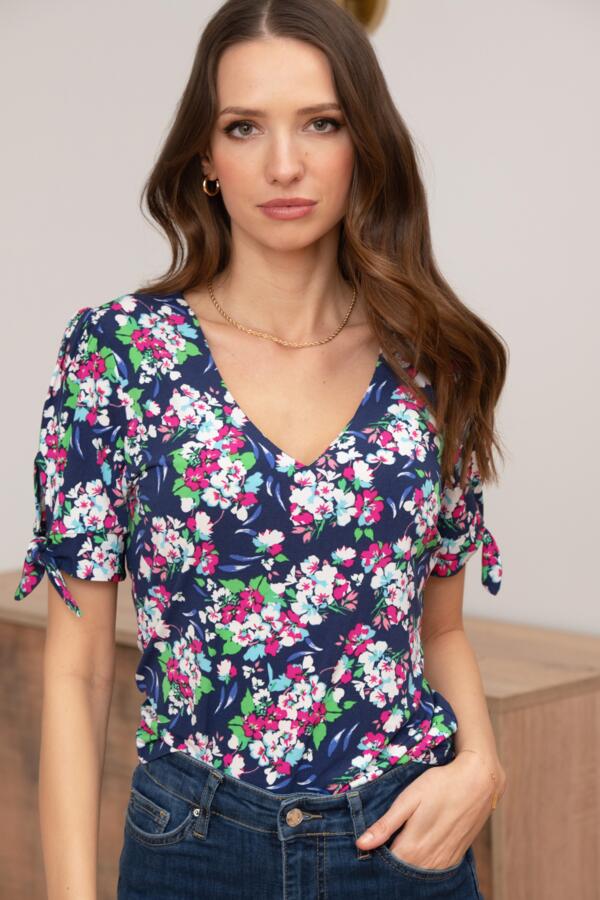 Bella Fuller Bust V-Neck Slinky Stretch Top