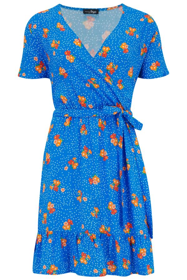 Woven Tiered Wrap Dress