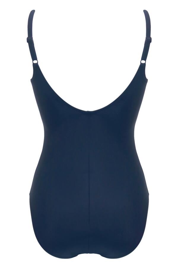 Scoop Neck Panelled Tummy Control Swimsuit