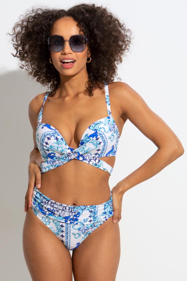 Amalfi Front Fastening Wrap Around Padded Underwired Bikini Top