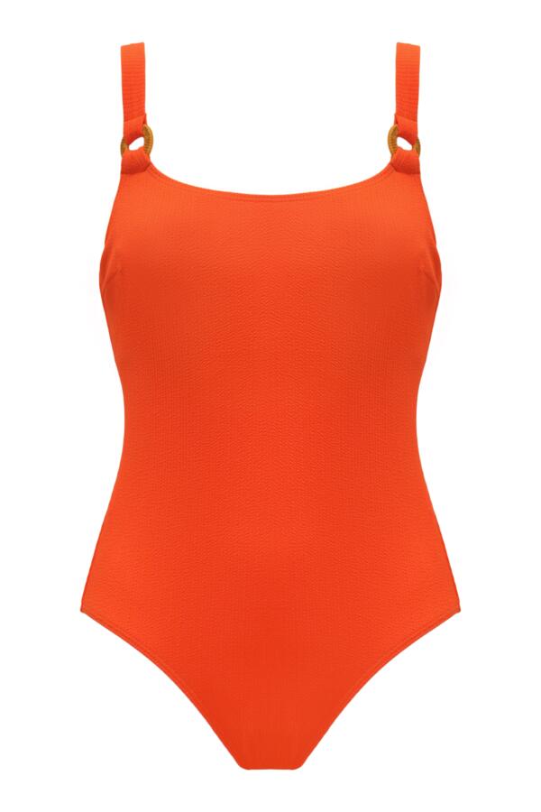 Cali Ribbed Texture Ring Underwired Tummy Control Swimsuit