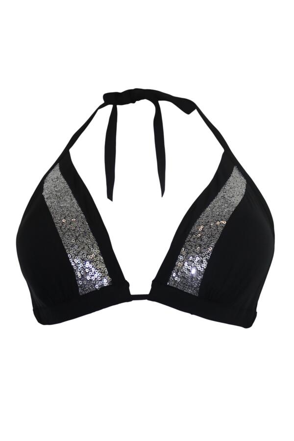 Sea Queen Sequin Triangle Bikini Top