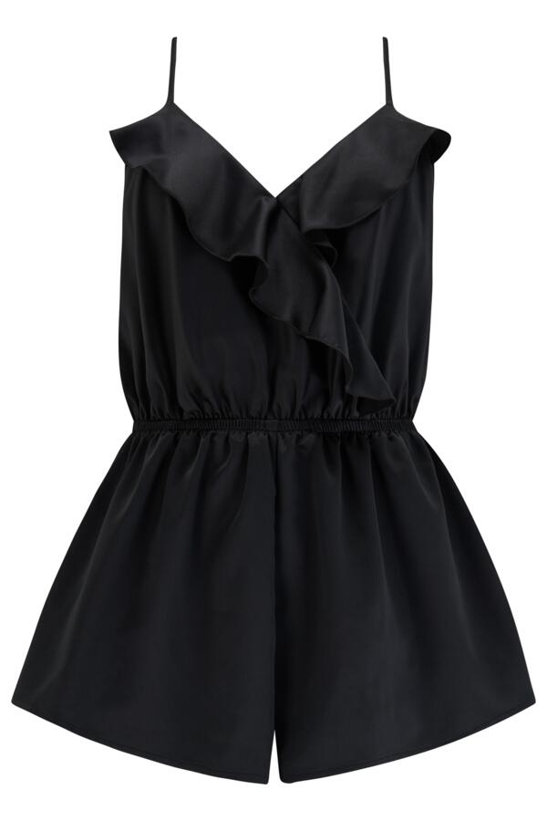 Dusk Satin Frill Playsuit