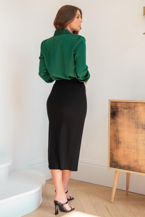 Beth Rib Knit Pencil Skirt with LENZING™ ECOVERO™ Viscose