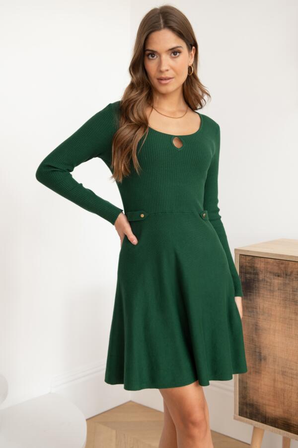 Helen Fuller Bust Knit Skater Skirt Dress with LENZING™ ECOVERO™ Viscose