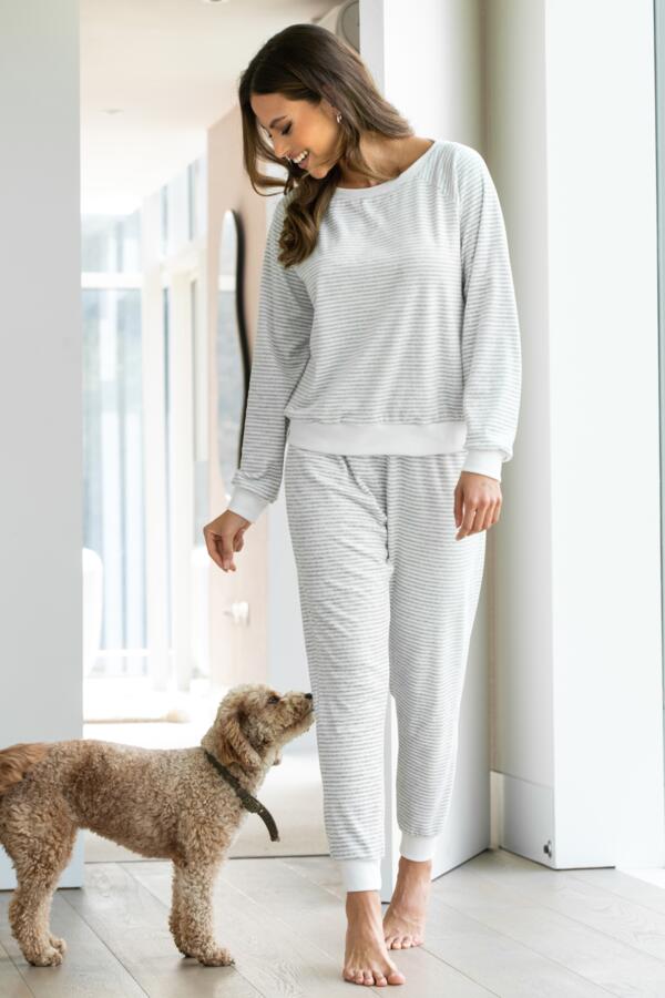 Cosy Fleece Sweatshirt and Jogger Pyjama Set