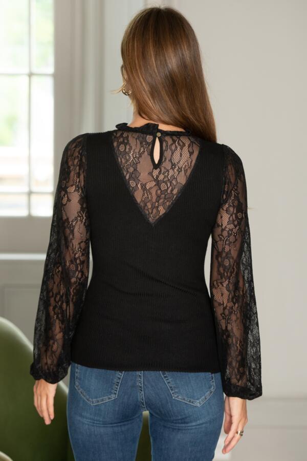 Dakota Lace Sleeve Knit Jumper with LENZING™ ECOVERO™ Viscose