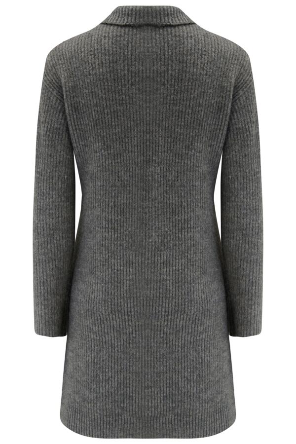 Frankie Fuller Bust Quarter Zip Chunky Knit Dress