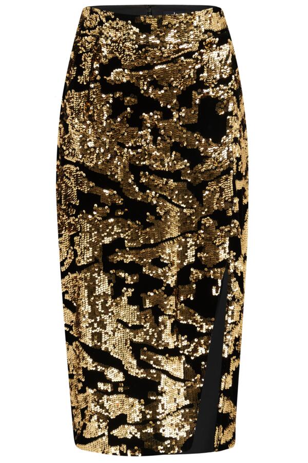 Selena Velvet Sequin Pencil Skirt