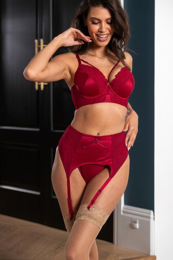 Lavish Push Up Longline Suspender Set