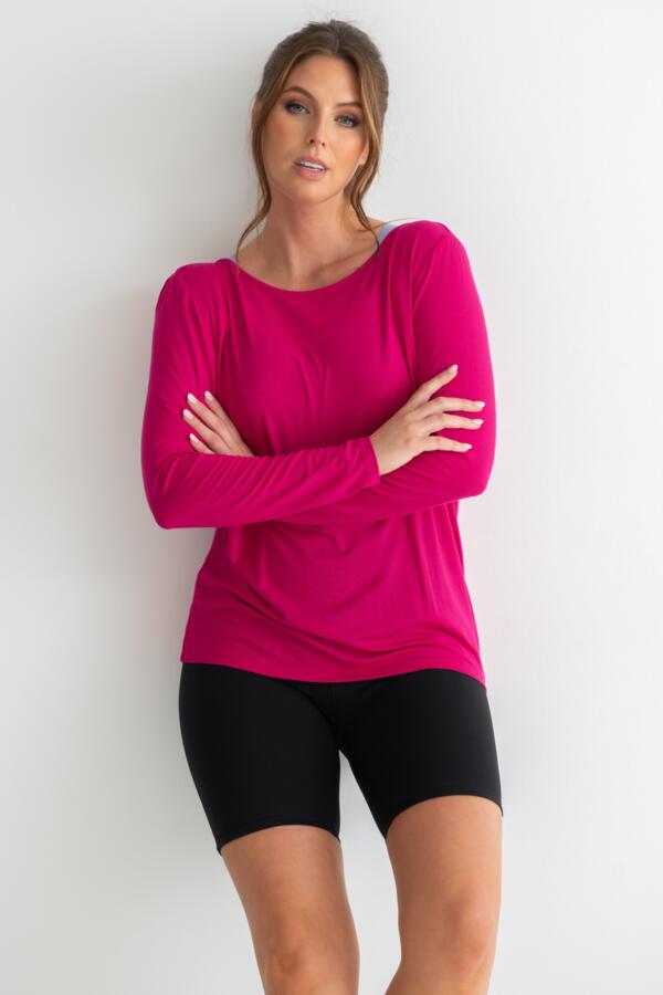 Cross Back Jersey Yoga Top with LENZING™ ECOVERO™ Viscose