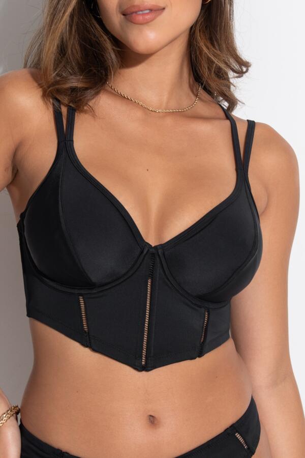 Sydney Double Strap Underwired Longline Bikini Top