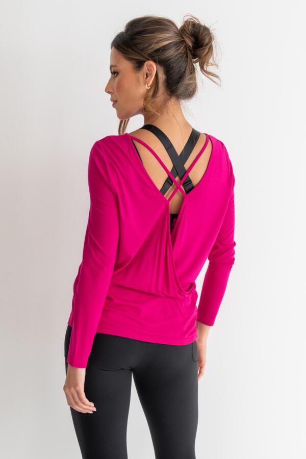 Cross Back Jersey Yoga Top with LENZING™ ECOVERO™ Viscose