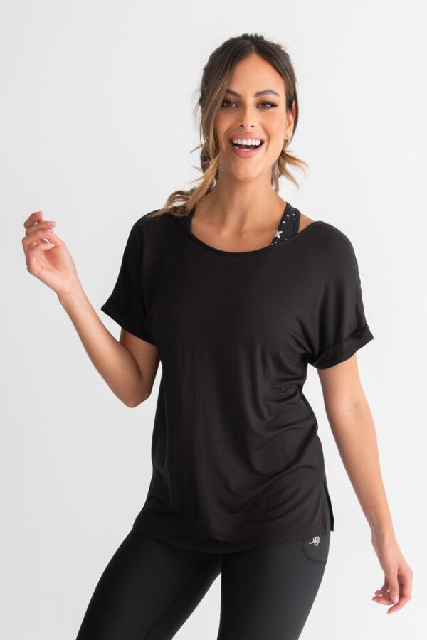 Energy Cross Back Short Sleeve Yoga Top with LENZING™ ECOVERO™ Viscose