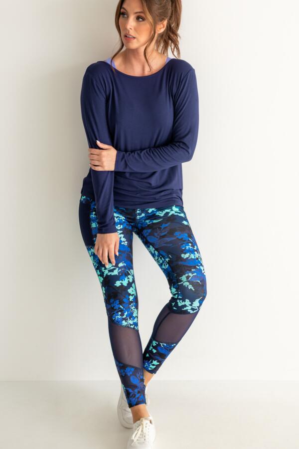 Energy Printed Mesh Panel Legging