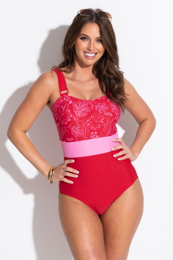 Palm Springs Colour Block Tummy Control Swimsuit