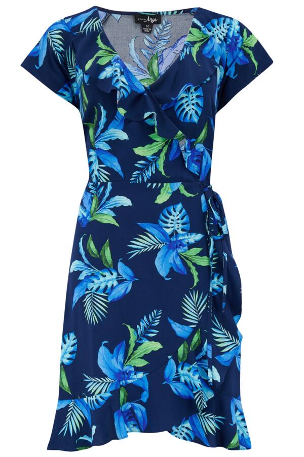 LENZING™ ECOVERO™ Viscose Frill Wrap Beach Dress