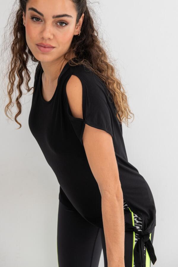 Energy Tie Side Short Sleeve Yoga Top