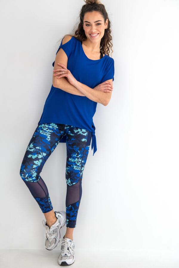 Energy Printed Mesh Panel Legging