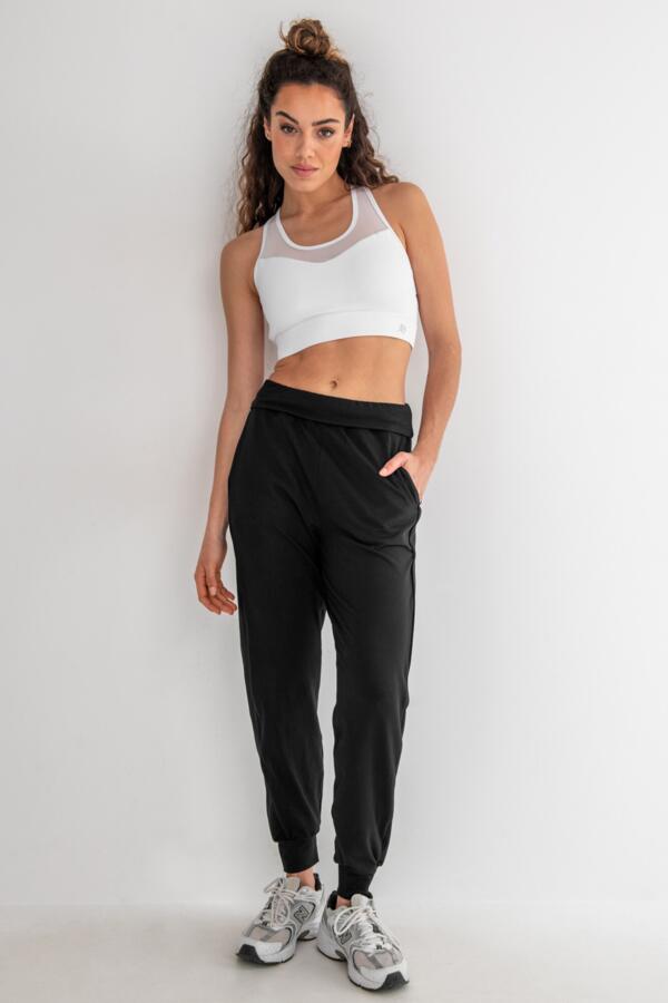 Energy Yoga Foldover Waist Cuffed Joggers