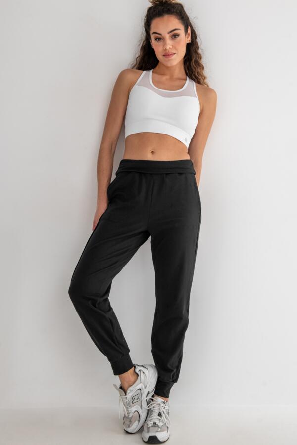 Energy Yoga Foldover Waist Cuffed Joggers