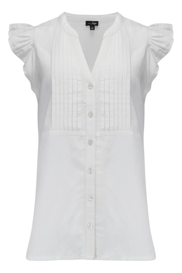 Poppy Woven Longline Frill Sleeve Shirt