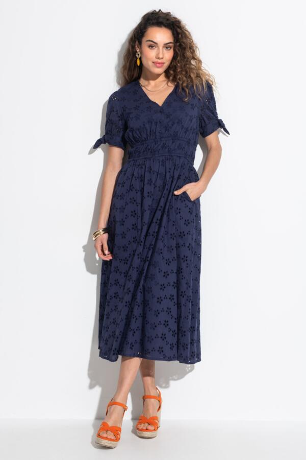 Amanda Cotton Broderie Tiered Midaxi Dress