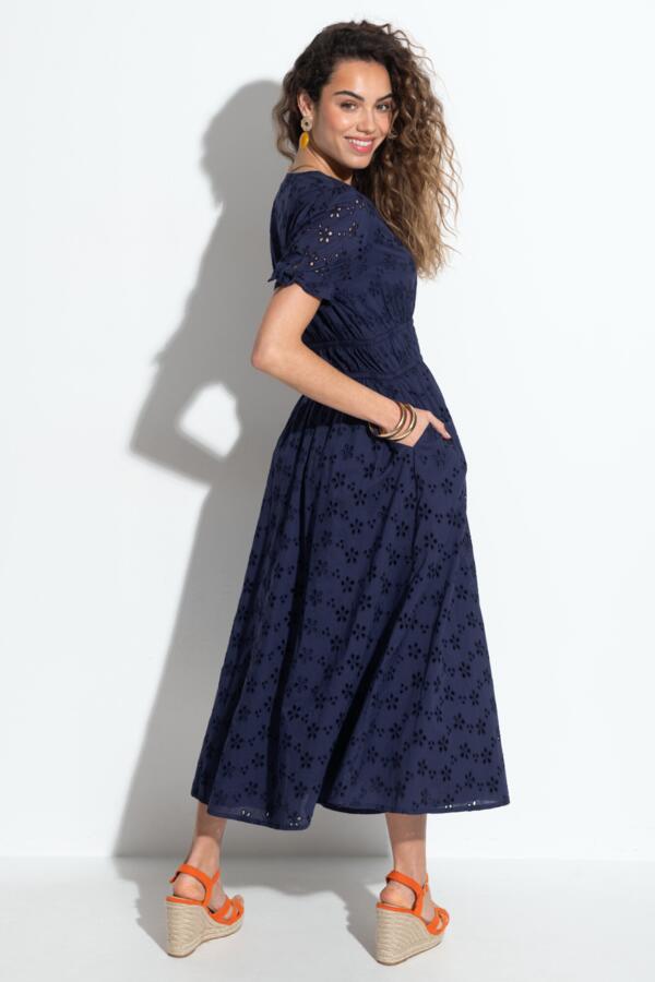 Amanda Cotton Broderie Tiered Midaxi Dress