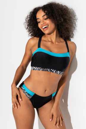 Palm Springs Colour Block Tab Brief - Black/Zebra