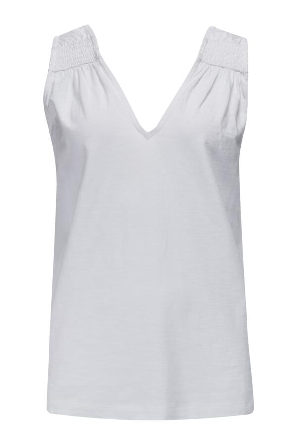 Maya Cotton Slub Jersey Built-Up V-Neck Vest