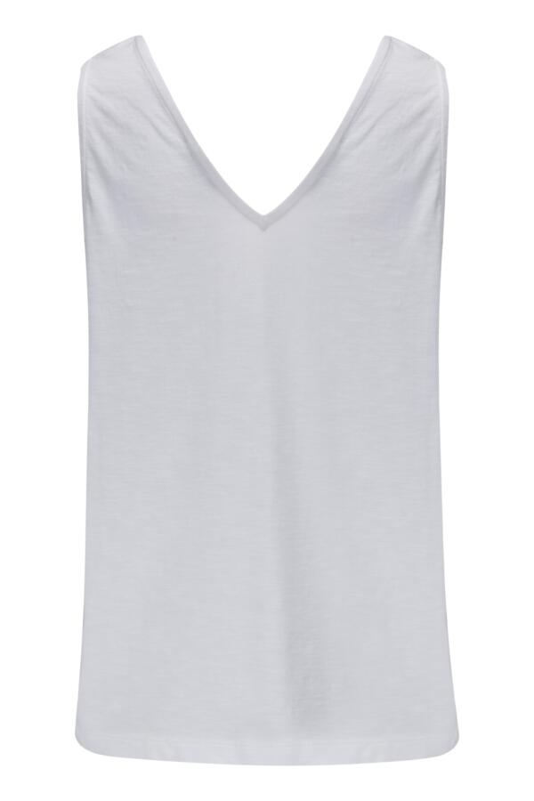 Maya Cotton Slub Jersey Built-Up V-Neck Vest