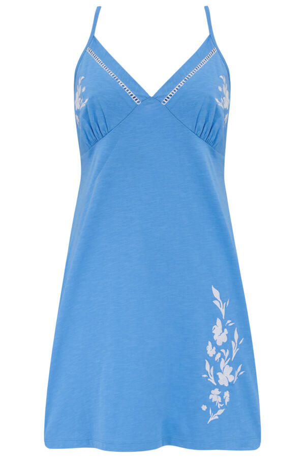 Cotton Jersey Embroidered Chemise