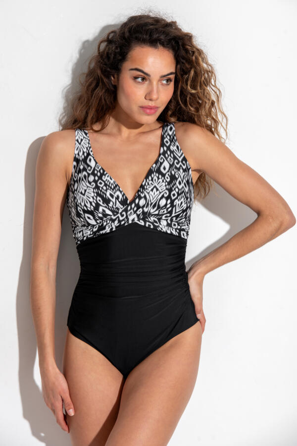 Indonesia Twist Front Ruched Tummy Control Swimsuit