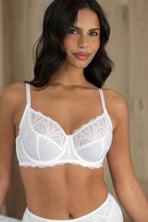 New Romance Non-Padded Underwired Full Cup Bra D-H - White