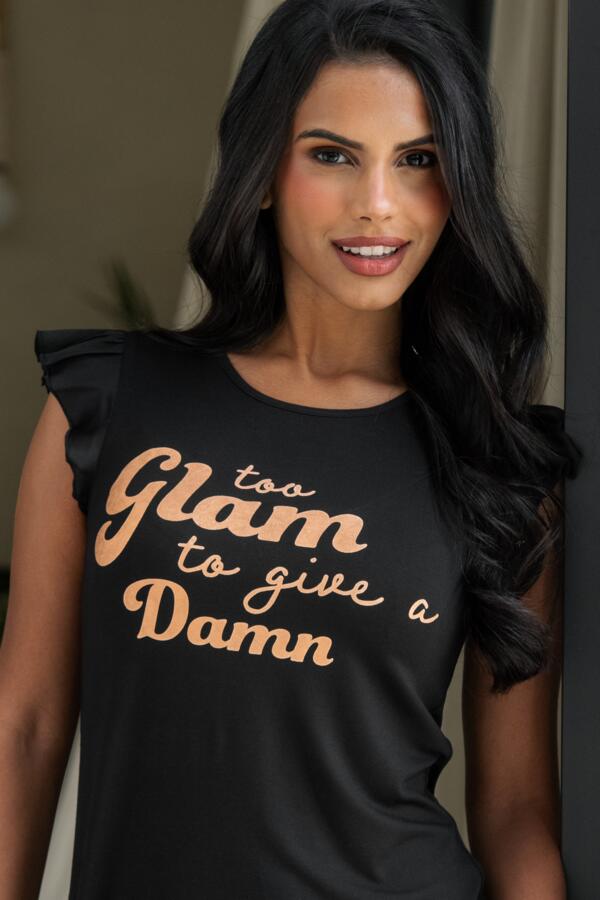 Satin Jersey Glam T-Shirt Pyjama Set