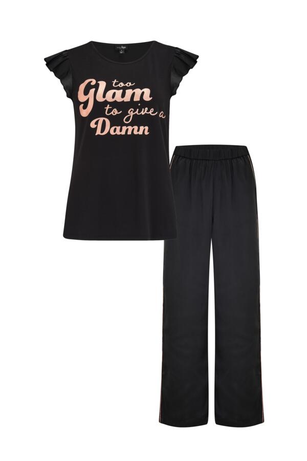 Satin Jersey Glam T-Shirt Pyjama Set