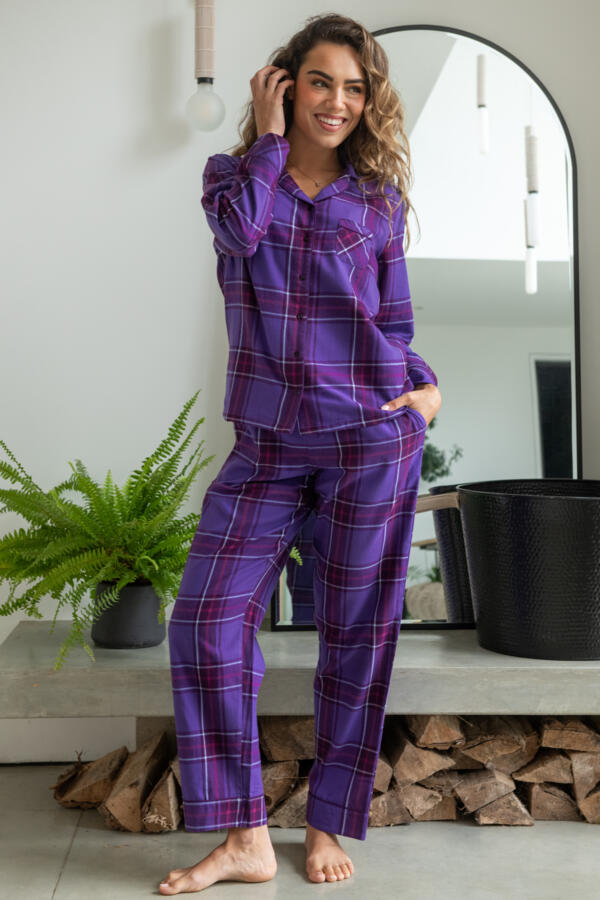 Cosy Check Brushed Cotton Pyjama Gift Set