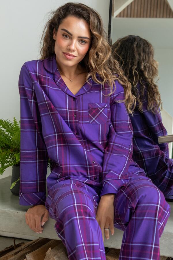 Cosy Check Brushed Cotton Pyjama Gift Set