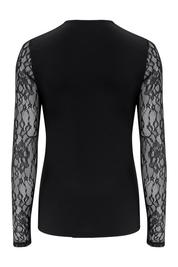 Julie Slinky Jersey Lace Long Sleeve Top