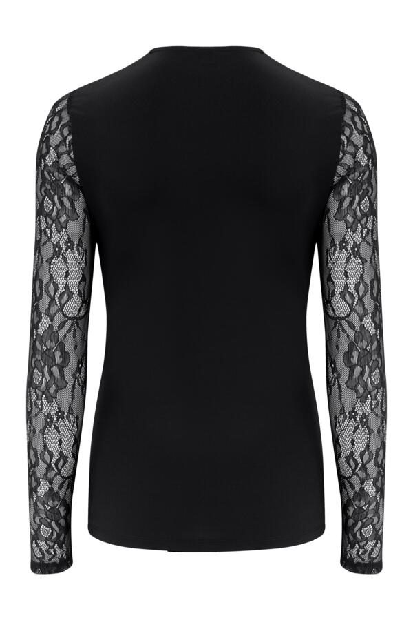 Julie Slinky Jersey Lace Long Sleeve Top