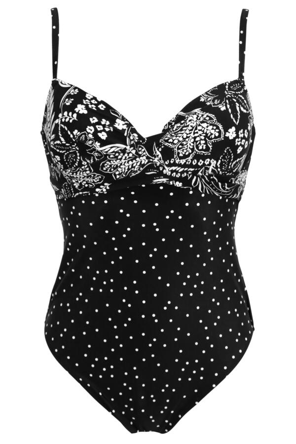Free Spirit Lightly Padded Underwired Twist Front Tummy Control Swimsuit