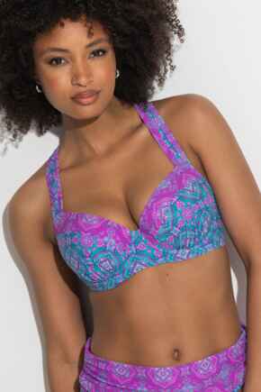 Venice Beach Underwired Lightly Padded Bikini Top  - Aquaburst